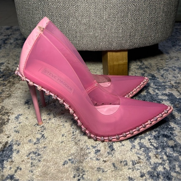Steve Madden Shoes - Steve Madden Vyper Dusty Clear Pink Pumps Size 6.5